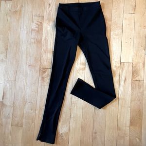 SOLD Black leggings with split hem